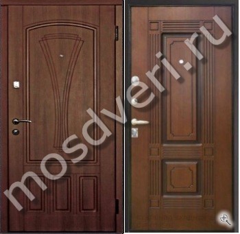 Стальная дверь из МДФ с двух сторон с резьбой и утеплением - купить от производителя Мосдвери Стальная дверь из МДФ с двух сторон с резьбой и утеплением